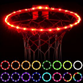 1pc LED Basketball Hoop Light; Remote Control Basketball Hoop LED Light; Change 16 Colors By Yourself; Waterproof; Outdoor Play At Night; Super Bright