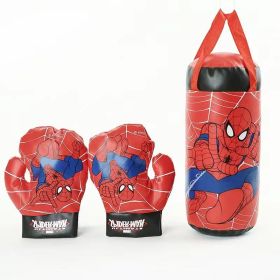 Kids Boxing Glove With Punching Bag Spiderman Toys Super Hero Spider Man Gloves For Boys Girls,100% New