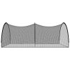 Baseball Batting Cage Net Black 236.2"x157.5"x98.4" Polyester