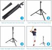 Portable Batting Tee Tripod Stand for Hitting Drill Coaching Aid, Adjustable Height 31 Inches - 46.5 Inches, Batting Tee Baseball and Softball Travel