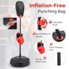 Inflation-Free Boxing set with Punching Bag and Boxing Gloves Quick Rebound Design for 5+ Years Old Kids