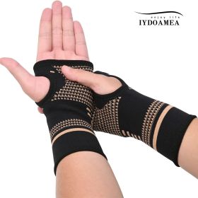 1pair Unisex Copper Fiber Wrist Compression Sleeves; Comfortable And Breathable For Arthritis; Tendonitis; Sprains; Workout; Carpal Tunnel; Wrist Supp (size: S)