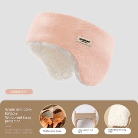 Winter riding warm earmuffs Double layer fleece earmuffs windproof outdoor sports earmuffs earmuffs for men and women (colour: DEZ38 Pink (Headworn), size: One size fits all)