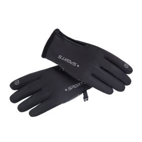 Men's Winter Gloves Touch Screen Water Resistant Thermal (Color: Black)