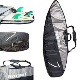 DORSAL Travel Shortboard and Longboard Surfboard Board Bag Cover (Color: Black/Grey, size: 8'6)