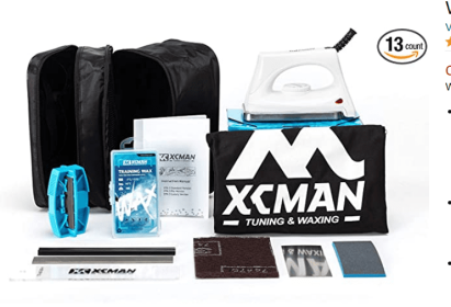 XCMAN Ski Snowboard Complete Waxing And Tuning Kit Storge Bag For Travling and Storge Tools Pouch With Zipper With Waxing Iron (Color: STK-3-230V)