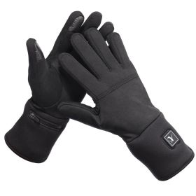 Savior Heat Liner Heated Gloves Winter Battery Heating Ski Outdoor Sports Riding Heated Warm Heating Gloves Touch Screen SHGS13 (Color: Black, size: XS/S)