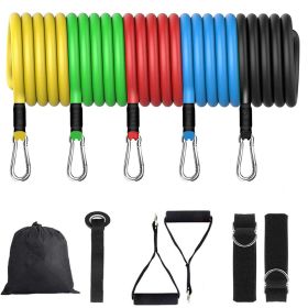 Latex resistance Pull bands rope for Pilates, yoga, CrossFit, fitness , 11PCs (Color: Type A)