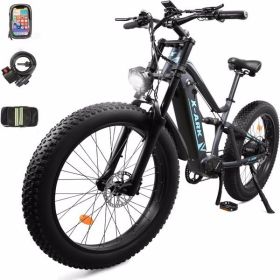 Electric Bike 1000W Motor Fat Tire 26x4 Mountain Bike (Color: As Picture)