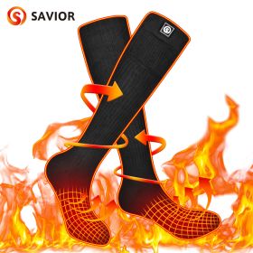 Savior Heat Battery Electric Heated Socks For Men Winter Warm Outdoor Sports Rechargeable Thermal Socks Foot Women For Cycling (Color: S02B, size: S)