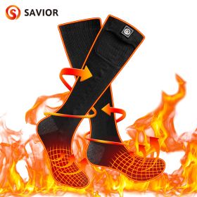 Savior Heat Battery Electric Heated Socks For Men Winter Warm Outdoor Sports Rechargeable Thermal Socks Foot Women For Cycling (Color: S03C, size: L)