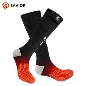 Savior Heat Battery Electric Heated Socks For Men Winter Warm Outdoor Sports Rechargeable Thermal Socks Foot Women For Cycling (Color: S05C, size: XL)