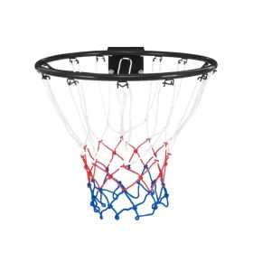 Sport Equipments Basketball Rim with Net for Indoor & Outdoor (Color: Black, Type: 18 Inch)