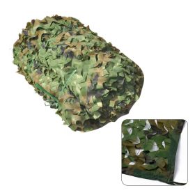 Woodland Camo Netting Camouflage Net Privacy Protection Camouflage Mesh For Outdoor Camping Forest Landscape Hiking (Color: 2x3m 2 layers)